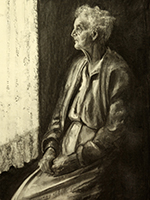woman in window